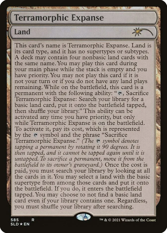 2019 Secret Lair Drop Terramorphic Expanse [Foil] rare #585 rare card image