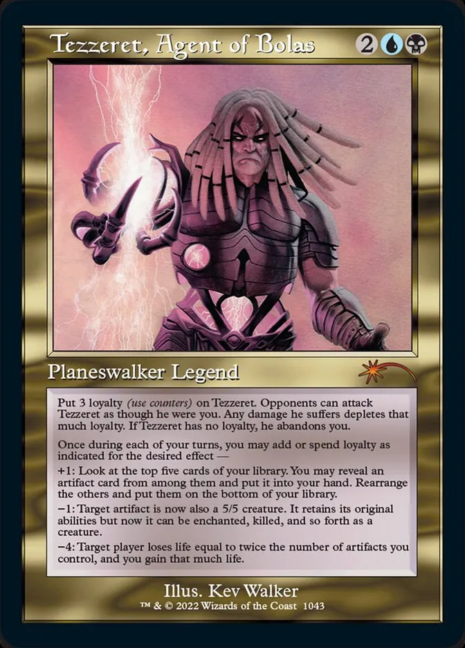 2019 Secret Lair Drop Tezzeret, Agent of Bolas #1043 mythic card image