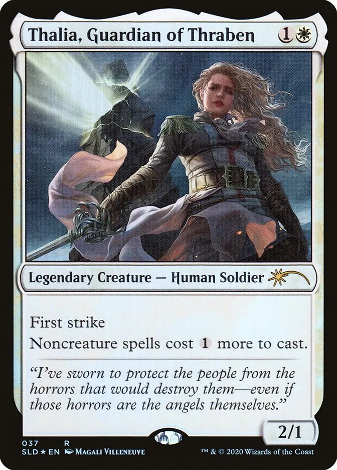 2019 Secret Lair Drop Thalia, Guardian of Thraben rare #37 rare card image