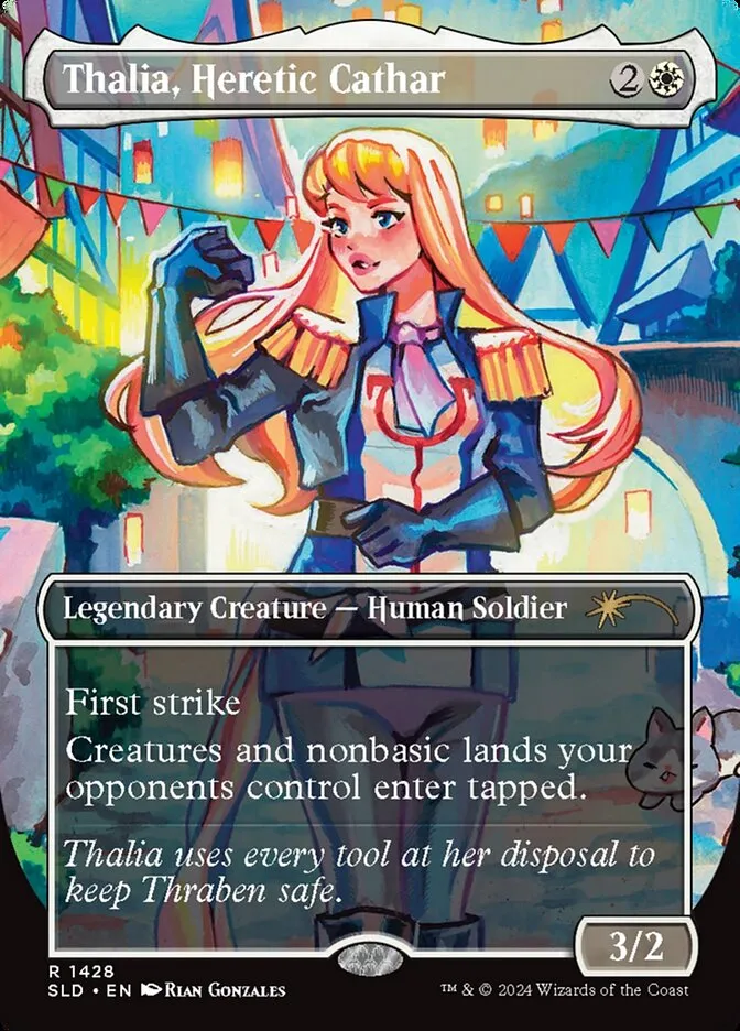 2019 Secret Lair Drop Thalia, Heretic Cathar #1428 rare card image