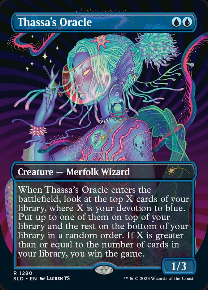 2019 Secret Lair Drop Thassa's Oracle #1280 rare card image