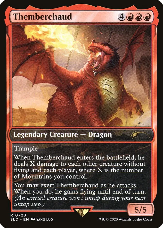 2019 Secret Lair Drop Themberchaud #728 rare card image