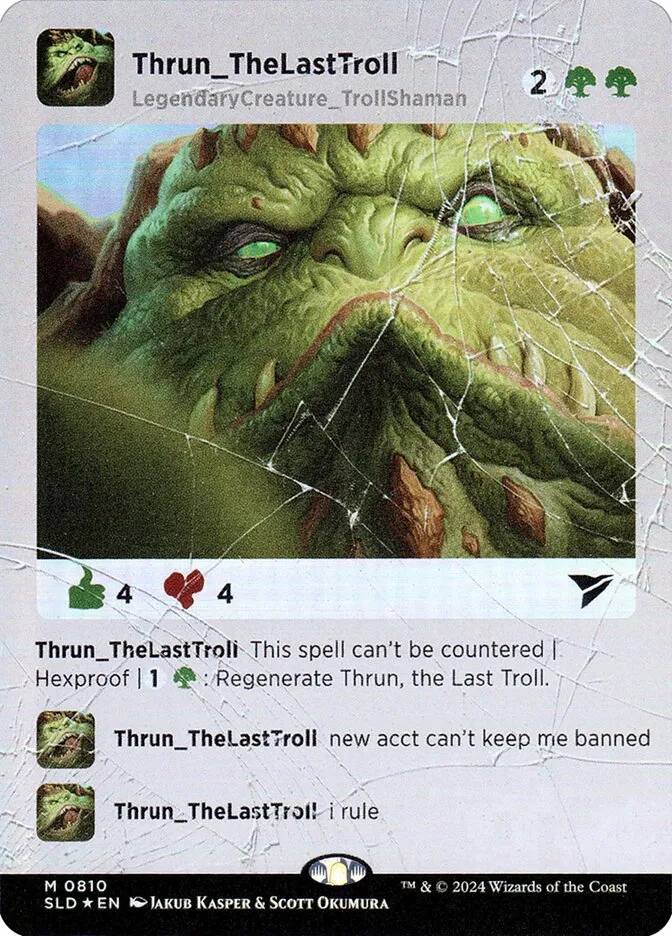 2019 Secret Lair Drop Thrun, the Last Troll #810 mythic card image