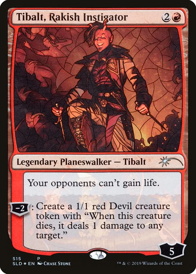 2019 Secret Lair Drop Tibalt, Rakish Instigator uncommon #515 uncommon card image