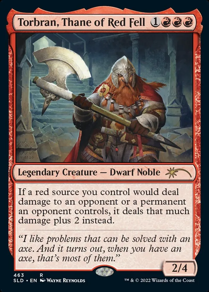2019 Secret Lair Drop Torbran, Thane of Red Fell #463 rare card image