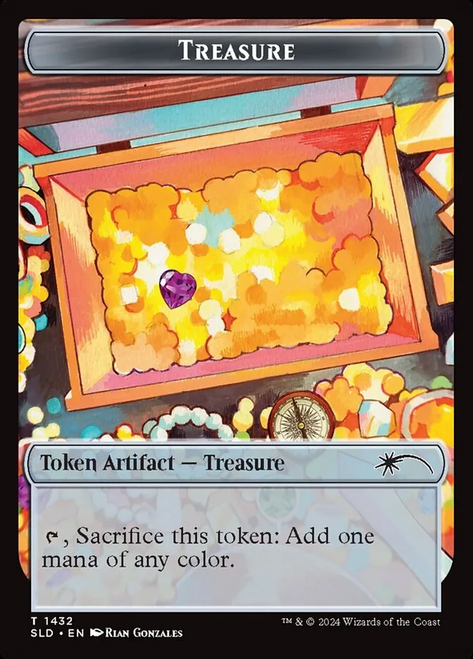 2019 Secret Lair Drop Treasure #1432 common card image