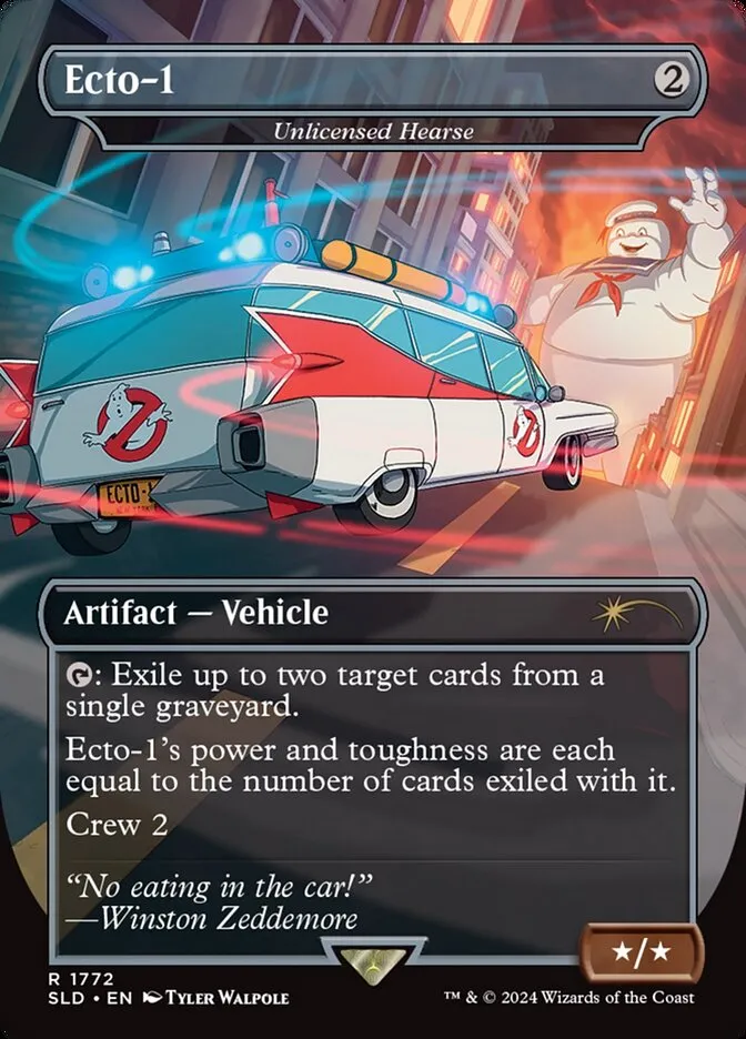 2019 Secret Lair Drop Unlicensed Hearse #1772 rare card image