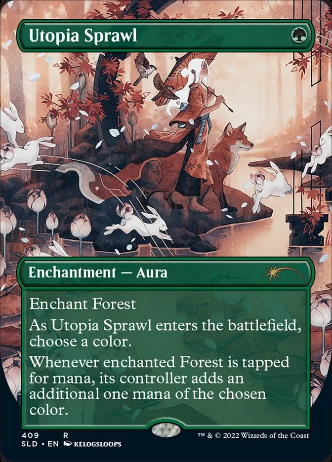 2019 Secret Lair Drop Utopia Sprawl [Borderless Foil] rare #409 rare card image