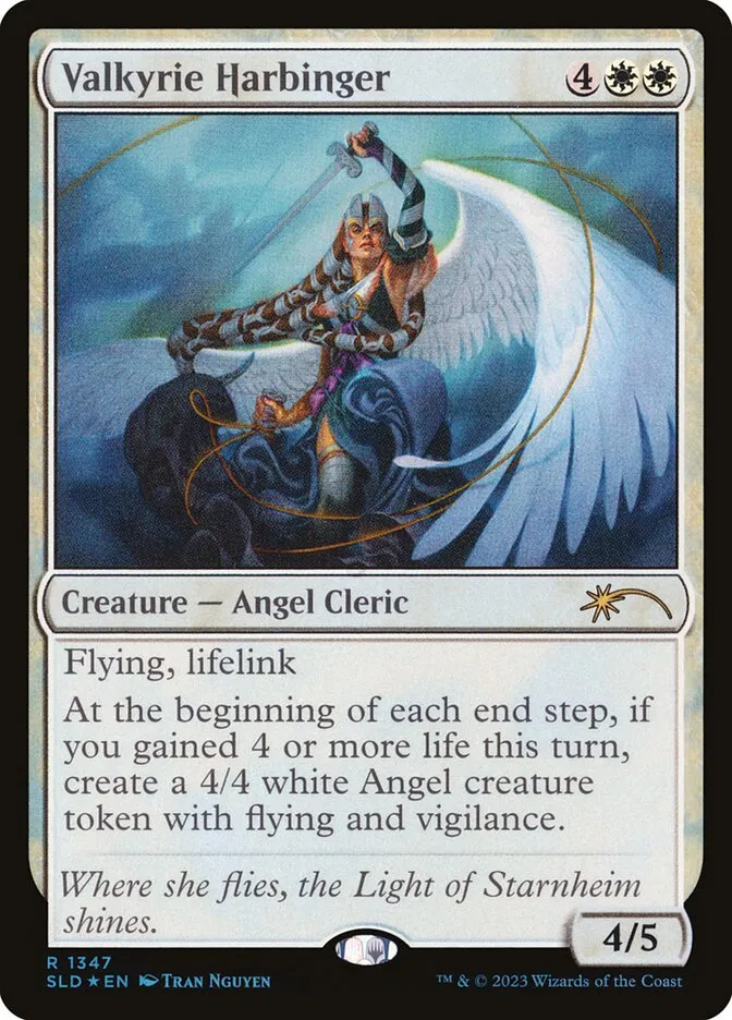 2019 Secret Lair Drop Valkyrie Harbinger #1347 rare card image