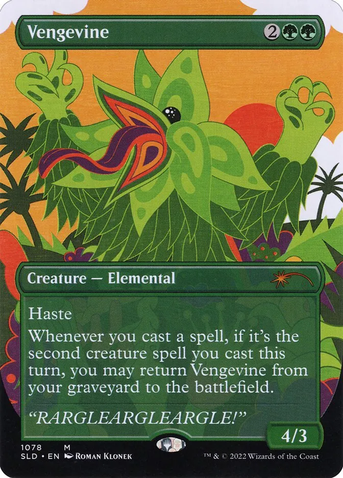 2019 Secret Lair Drop Vengevine #1078 mythic card image