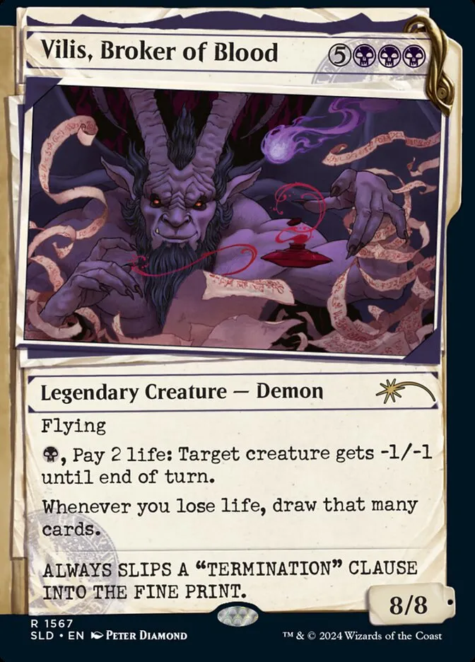 2019 Secret Lair Drop Vilis, Broker of Blood #1567 rare card image