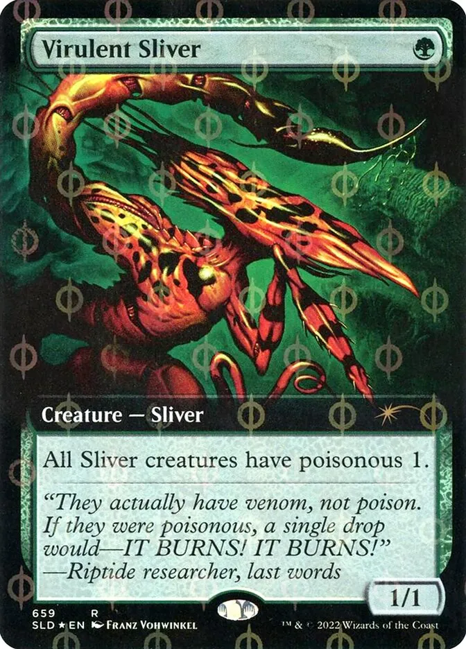 2019 Secret Lair Drop Virulent Sliver #659Φ rare card image