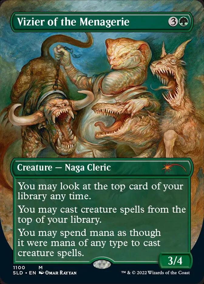 2019 Secret Lair Drop Vizier of the Menagerie #1100 mythic card image