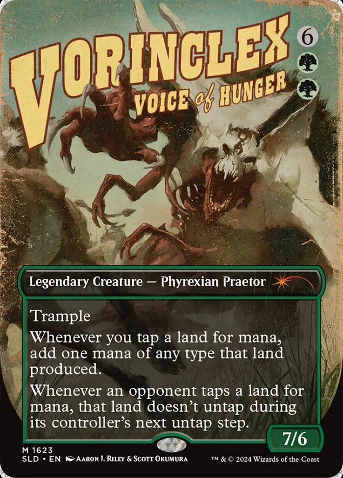 2019 Secret Lair Drop Vorinclex, Voice of Hunger [Borderless Foil] mythic #1623 mythic card image