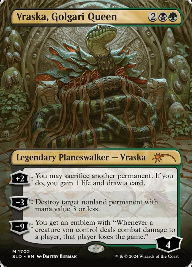 2019 Secret Lair Drop Vraska, Golgari Queen #1702 mythic card image