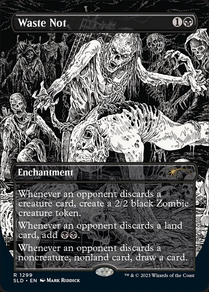 2019 Secret Lair Drop Waste Not #1299 rare card image
