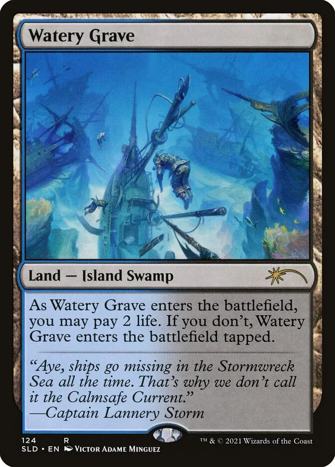 2019 Secret Lair Drop Watery Grave #124 rare card image