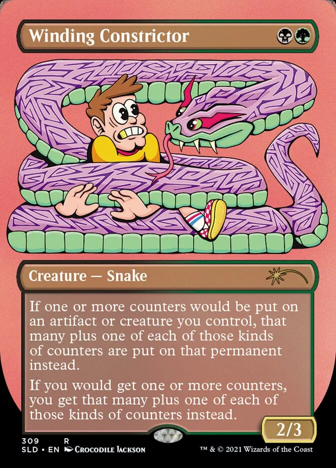 2019 Secret Lair Drop Winding Constrictor #309 rare card image