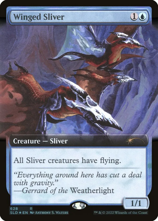 2019 Secret Lair Drop Winged Sliver #628 rare card image