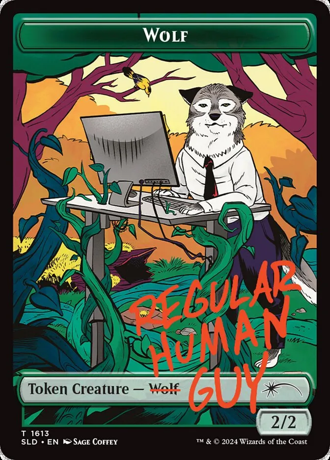 2019 Secret Lair Drop Wolf #1613 common card image