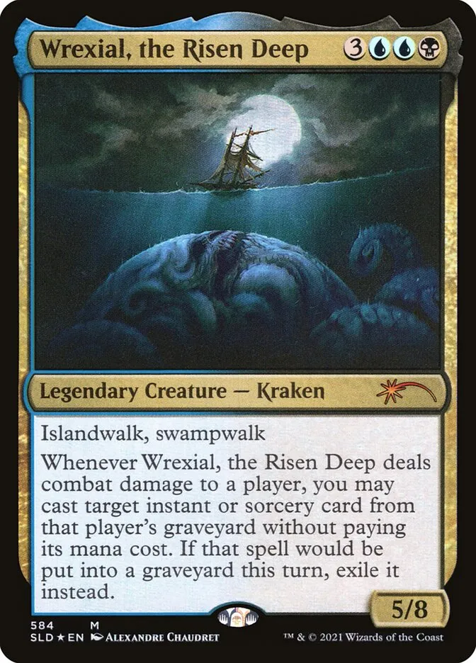 2019 Secret Lair Drop Wrexial, the Risen Deep #584 mythic card image