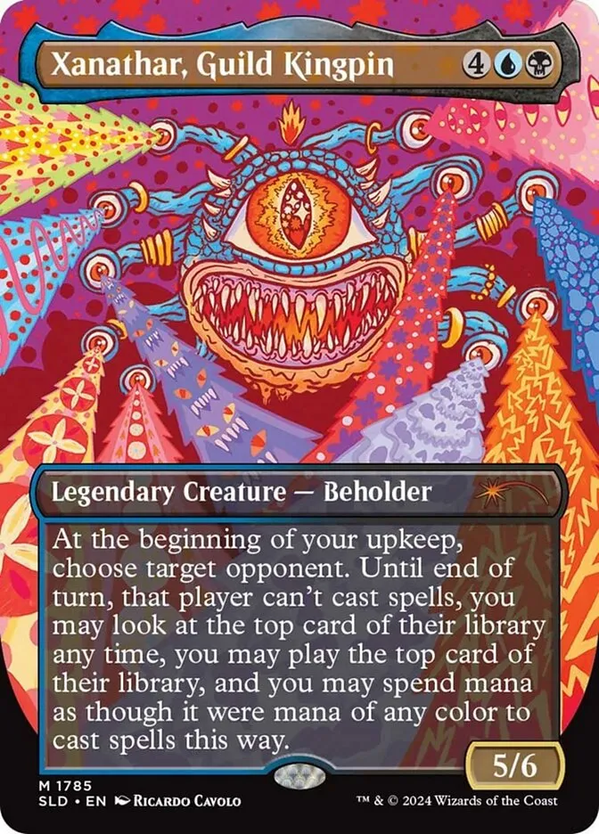 2019 Secret Lair Drop Xanathar, Guild Kingpin [Rainbow Foil] mythic #1785 mythic card image