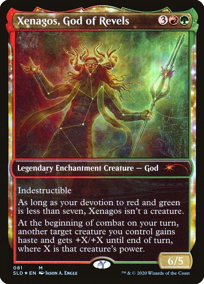 2019 Secret Lair Drop Xenagos, God of Revels mythic #81 mythic card image
