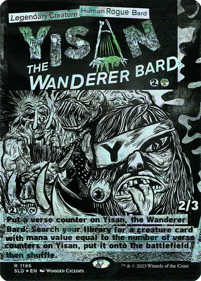 2019 Secret Lair Drop Yisan, the Wanderer Bard #1196 rare card image