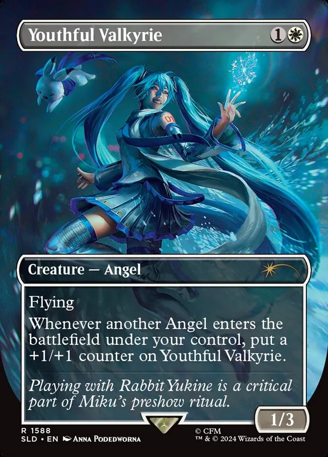 2019 Secret Lair Drop Youthful Valkyrie #1588 rare card image