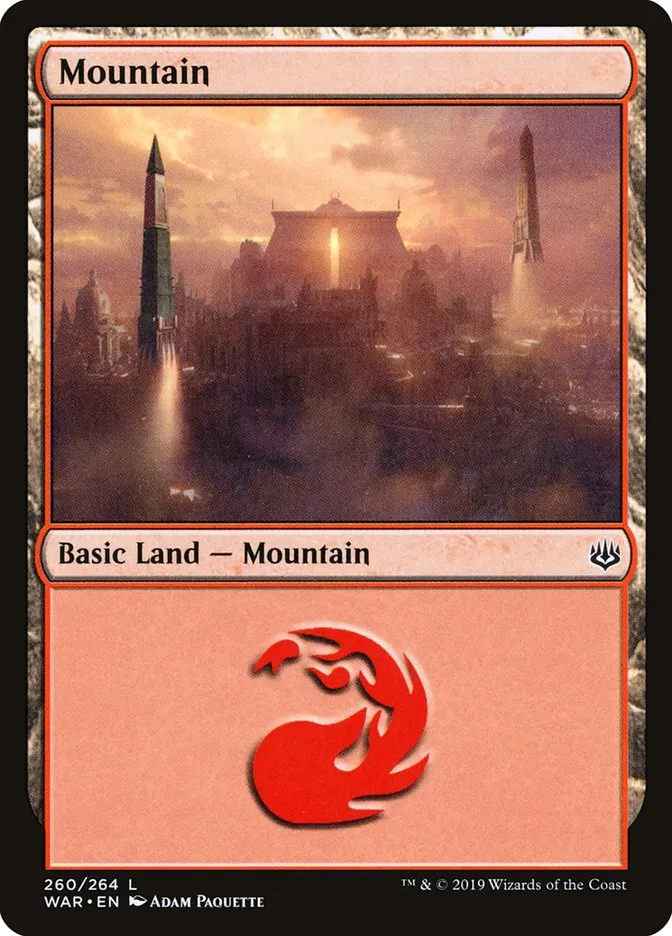 2019 War of the Spark Mountain #260 common card image