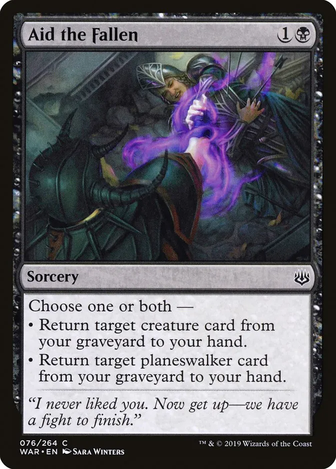 2019 War of the Spark Aid the Fallen #76 common card image