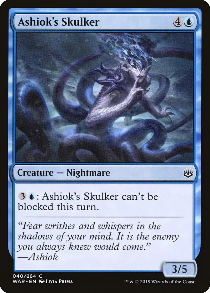 2019 War of the Spark Ashiok's Skulker #40 common card image