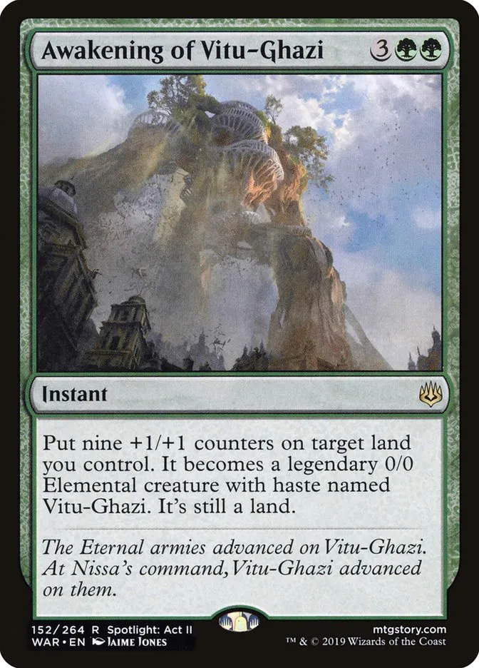 2019 War of the Spark Awakening of Vitu-Ghazi #152 rare card image