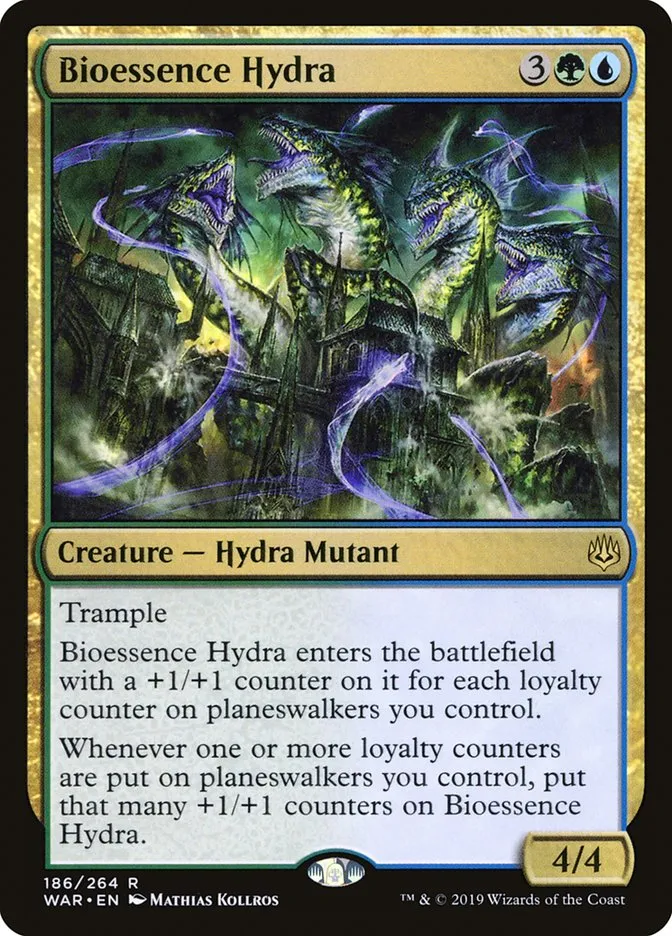 2019 War of the Spark Bioessence Hydra #186 rare card image