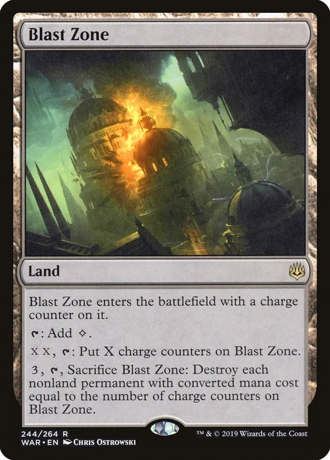 2019 War of the Spark Blast Zone #244 rare card image