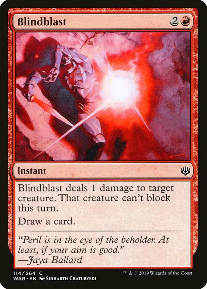 2019 War of the Spark Blindblast #114 common card image