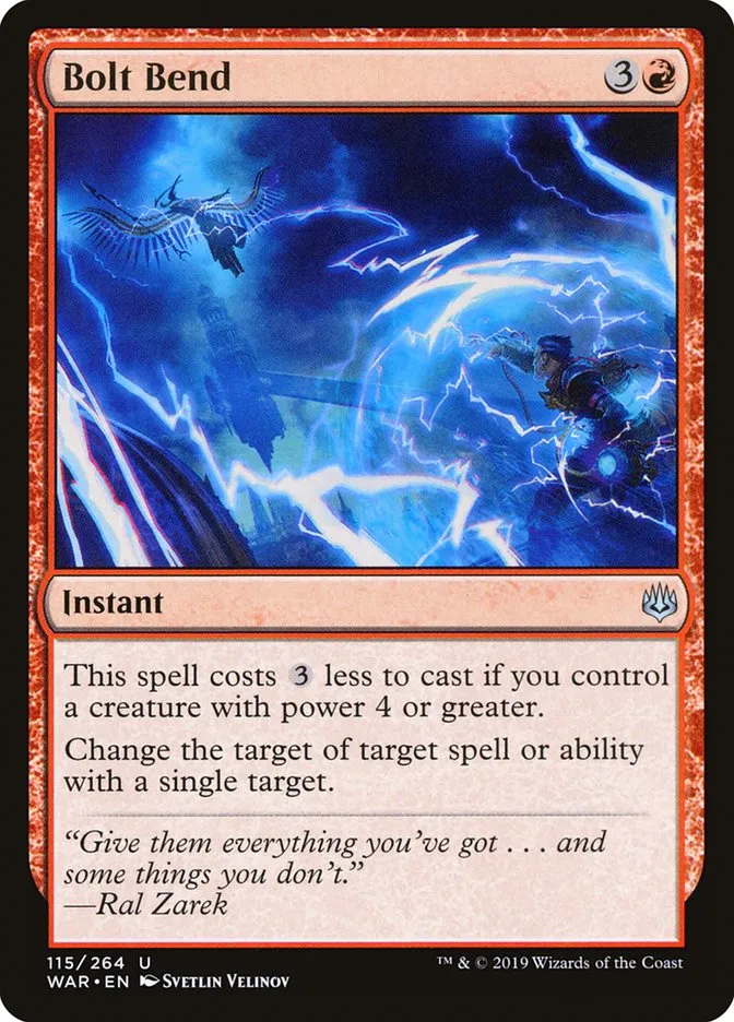 2019 War of the Spark Bolt Bend #115 uncommon card image