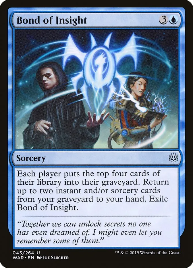 2019 War of the Spark Bond of Insight #43 uncommon card image