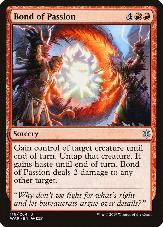 2019 War of the Spark Bond of Passion #116 uncommon card image