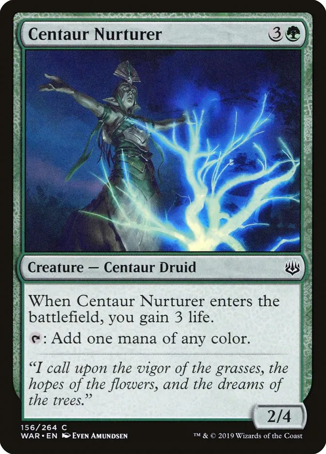 2019 War of the Spark Centaur Nurturer #156 common card image