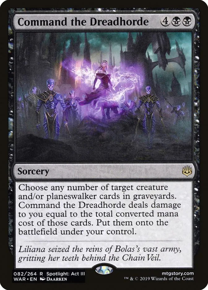 2019 War of the Spark Command the Dreadhorde #82 rare card image
