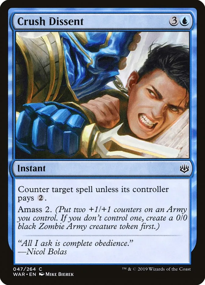 2019 War of the Spark Crush Dissent #47 common card image