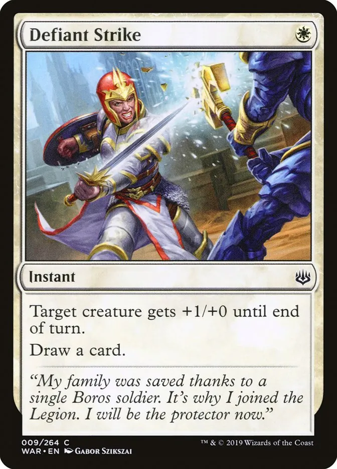 2019 War of the Spark Defiant Strike #9 common card image