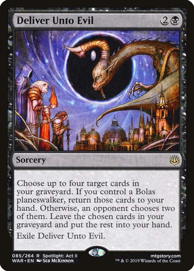 2019 War of the Spark Deliver Unto Evil #85 rare card image