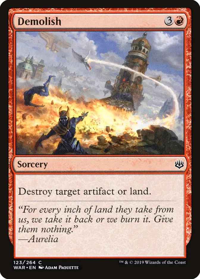 2019 War of the Spark Demolish #123 common card image