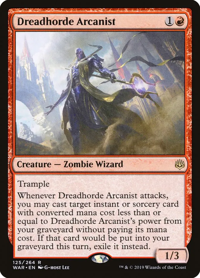 2019 War of the Spark Dreadhorde Arcanist #125 rare card image