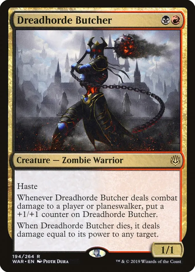 2019 War of the Spark Dreadhorde Butcher #194 rare card image