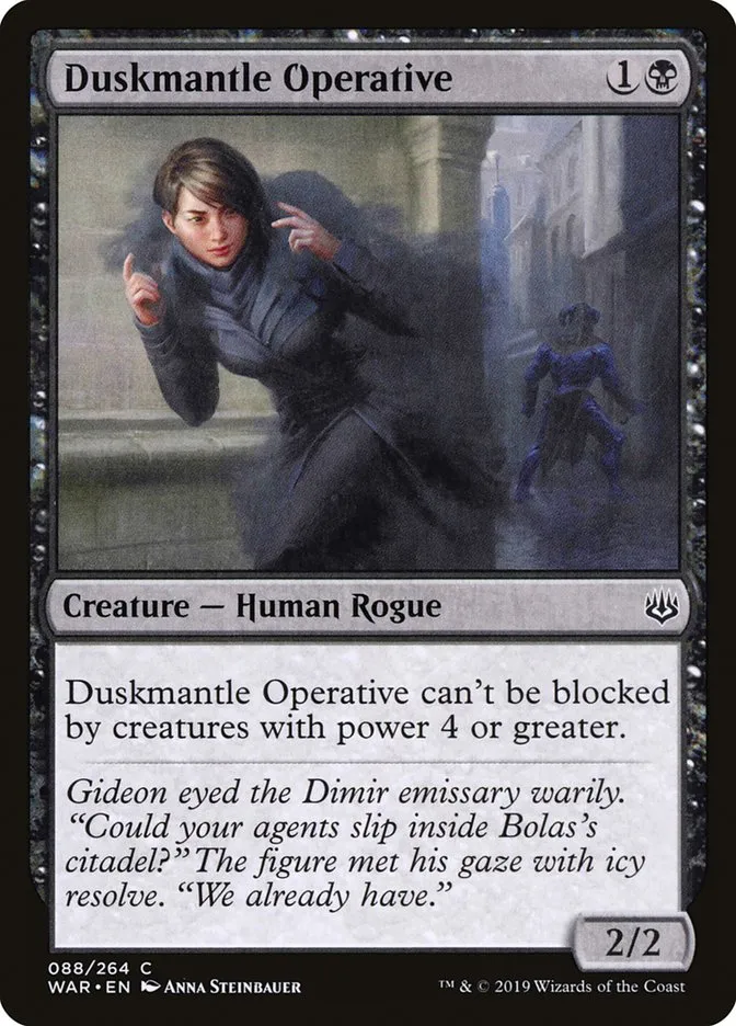 2019 War of the Spark Duskmantle Operative #88 common card image