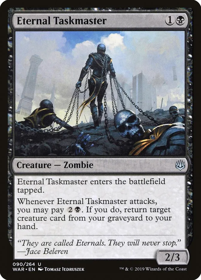 2019 War of the Spark Eternal Taskmaster #90 uncommon card image