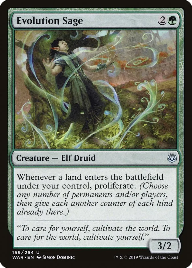 2019 War of the Spark Evolution Sage #159 uncommon card image